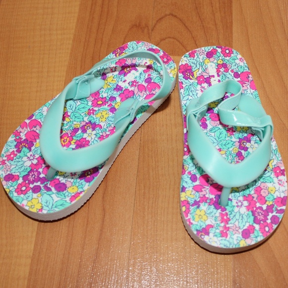 Carter's | Shoes | New Carters Girl 56 Floral Jelly Strap Flip Flop